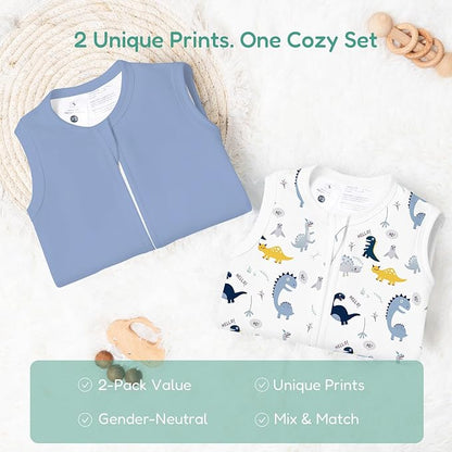 Baby Sleep Sack, 1.0 TOG Cozy Wearable Blanket, Soft Sleeping Bag with Zipper, Toddler Sleep Sack 0-3-6-12-24-3T