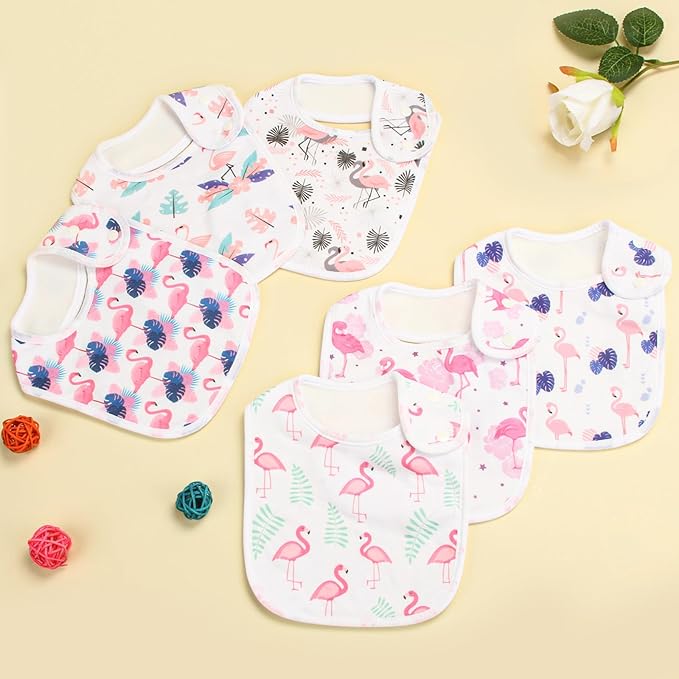 Baby Bibs Soft and Absorbent Organic Cotton Bandana Drool Bibs Set for Boys Girls Newborn 0-36 Months