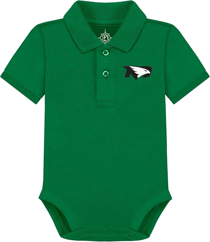 Creative Knitwear College Baby Polo Bodysuit Solid - Team Logo, Multiple Colors, for Boys & Girls (0-12 Months)