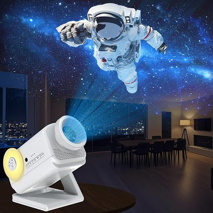 Planetarium 3D Galaxy Projector, Built-in 60 Scene Modes, with Bluetooth Speaker & Remote Control, Star Projector Light for Living Room Bedroom, forr Gifts for Kids, Adult（Telescope White）
