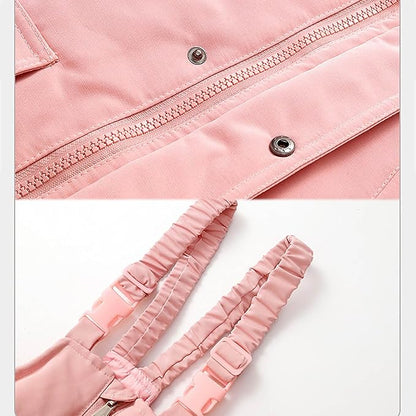 Kids 2 Piece Snowsuit Sets Girls Boys Winter Cute Hooded Puffer Jacket Snow Pants Snowboard Skiing Sets Insulated