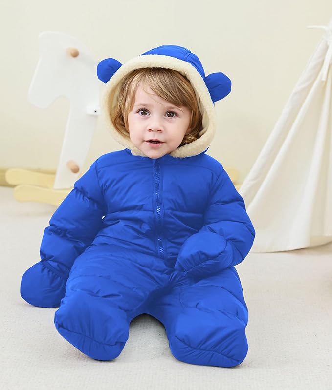 BFUSTYLE Baby Snowsuit 0-24 Months Winter Clothes Infant Boy Girl Puffer Jacket Newborn One Piece Coat with Hooded