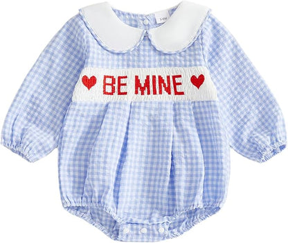 Newborn Baby Boy Fall Winter Clothes Mamas Boy Bubble Romper Smocked Outfit Infant Bodysuit Long Sleeve Onesie