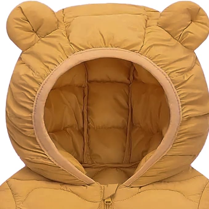 Toddler Winter Coats Puffer Padded Jacket Baby Boys Girls Bear Hoods Down Jacket Light Weight Infant Outerwear