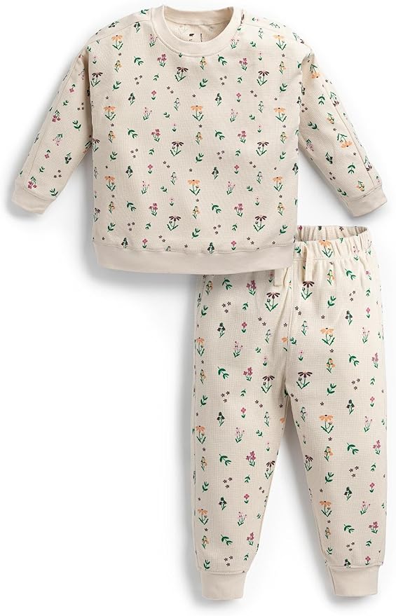 monica + andy Sporty Sweatsuit, 100% Organic Cotton Clothes for Boys & Girls, Outfit Sizes For Kids, Toddler & Infant