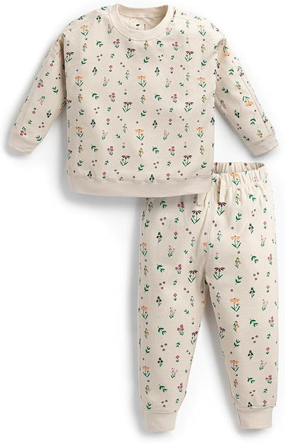 monica + andy Sporty Sweatsuit, 100% Organic Cotton Clothes for Boys & Girls, Outfit Sizes For Kids, Toddler & Infant