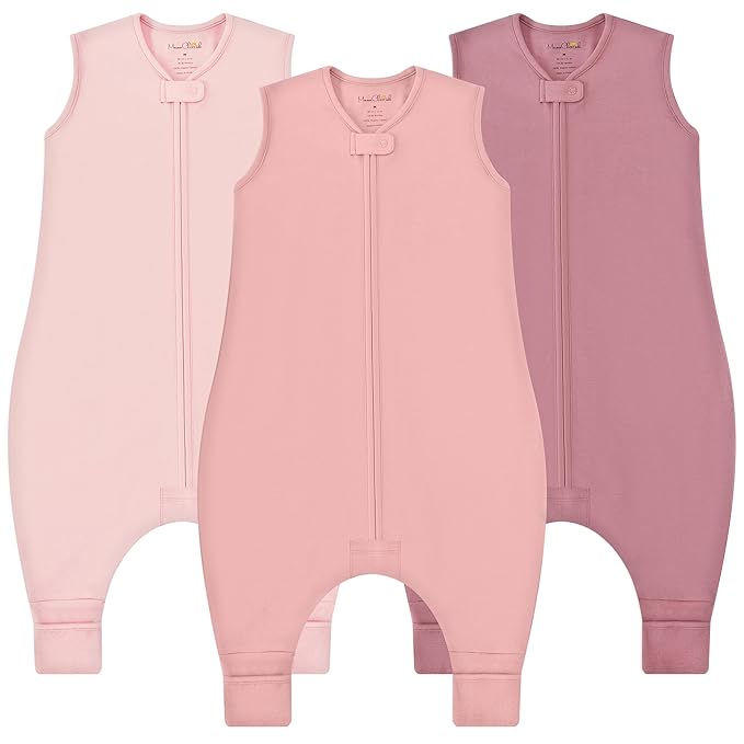 Mama Cheetah Toddler Sleep Sack with Feet, 0.5 TOG Organic Cotton Baby Sleeping Bag with Legs, Baby Wearable Blankets for Walkers w/ 2-Way Zipper, Baby Sleep Sack for Girls & Boys, Large Walker 3-4 T