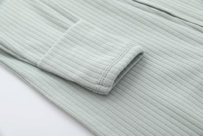 ACESTAR Baby Footies Pajamas, 2-Way Zipper Baby Sleepers with Mitten Cuffs - Long Sleeve Baby Zip Up Onesie for 0-12 Months