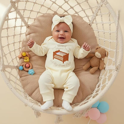 allshope Infant Baby Girl Fall Outfit Romper Ribbed Embroidery Onesie Jumpsuit Long Sleeve Bodysuit Cute Newborn Clothes