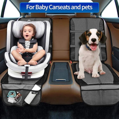 2 Pack Large Car Seat Protectors for Child & Baby, Thick Padding Waterproof, Auto Vehicle Leather Seats & Dog Mat Cover Pads, Grey