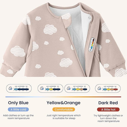 kaiya baby Unisex Sleeping Bag for Babies and Toddlers 2.5 Tog Sleep Sack, Long Sleeve Sleep Sack, Wearable Blanket Baby