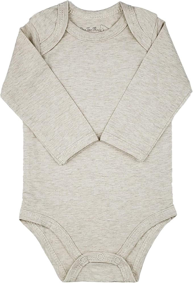 123 Bear Baby Cotton Spandex Long-Sleeve bodysuits unisex boy girl