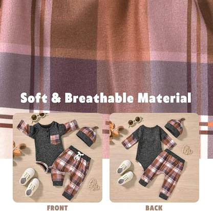 Aalizzwell Newborn Infant Baby Boys Fall Winter Outfit