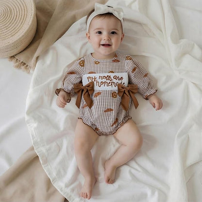 2pcs Infant Baby Girls Romper Dress Headband Long Sleeve Clothing Flowers Newborn Boho Girl Outfit Jumpsuit Clothes