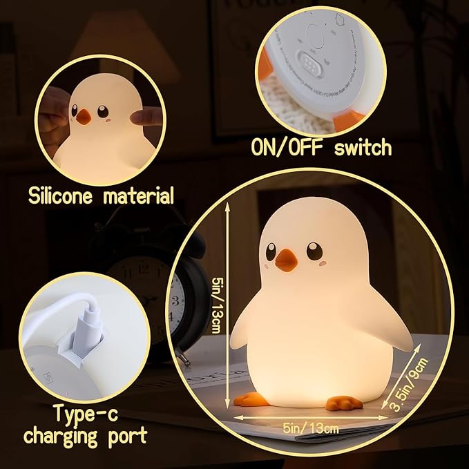 DNBFLL Penguin Night Light, Night Light for Kids,Kid Rooms Lamps, Charming lamp Decoration for Children's Rooms, Delightful Gifts for Baby Boys and Girls, Christmas Presents