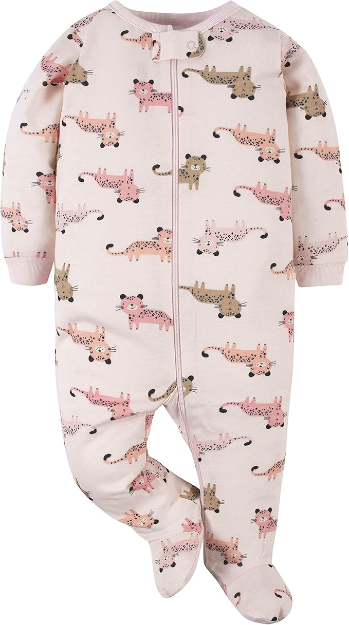 Gerber baby-girls 4 Pack Sleep N' Play Footie