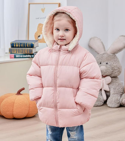 TUONROAD 1-6T Baby Girl Boy Winter Fleece Coats Toddler Warm Puffer Jackets Kids Down Alternative Outerwear