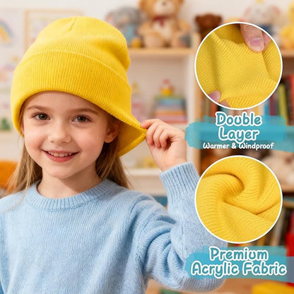 ZOORON Toddler Beanie Baby Kids Beanies Warm Winter Hat Knit Skull Cap for Boys & Girls Soft Children Infant Hat