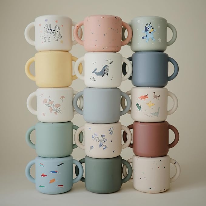 mushie Silicone Snack Cup | Spill Proof Food Container for Toddler and Baby (Fairy Mice)