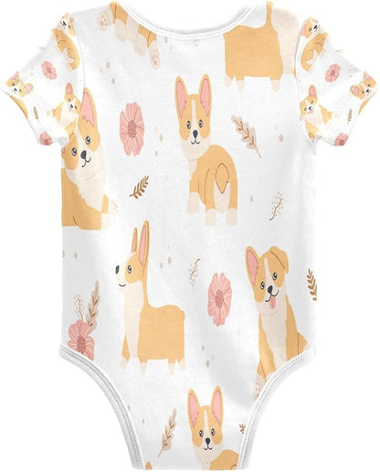 vvfelixl Dachshund Dog Baby Clothes for Boy Girl,Baby One-Piece Bodysuit for 0-24 Months,Short Sleeve
