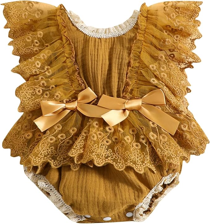 Baby Girl Clothes Floral Boho Lace Romper Bodysuit Romper Jumpsuit Summer Outfit Summer Baby Clothes Girls