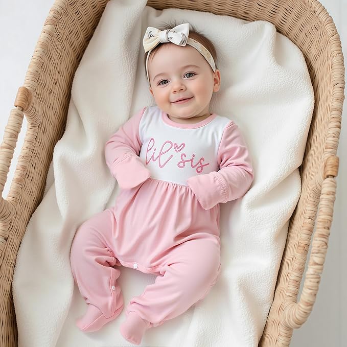 Gaono Newborn Baby Girl Romper Waffle Knit Striped Long Sleeve Doll Collar Heart Bow Jumpsuit Bodysuit Fall Winter Clothes