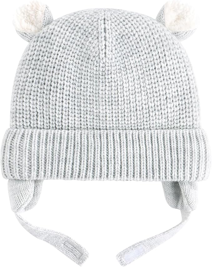 Duoyeree Cozy Baby Beanie with Earflaps and Fleece Lining - Winter Hat for Baby Boys & Girls