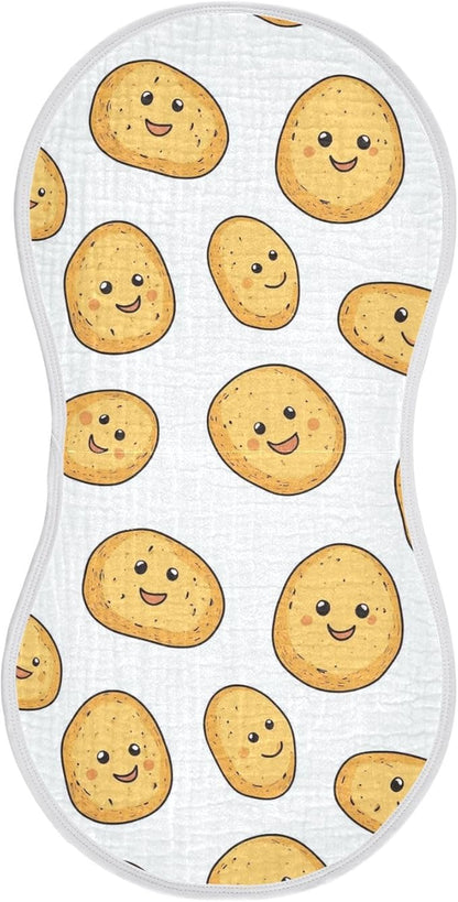 vvfelixl Potato Baby Burp Cloths for Baby Boy Girls Baby Washcloths Burp Rags 1 Pack