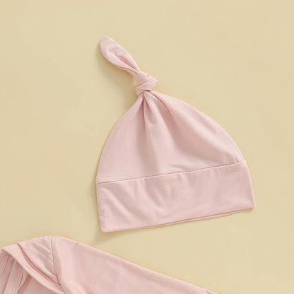 Newborn Knotted Gown 2 Pack Plain Sleeper for Baby Boy Girl Coming Home Outfit