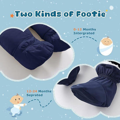 Baby Girl Boy Snowsuit Cute Down Jacket Hooded Romper Light Puffer Padded Jumpsuit Infant Winter Outwear