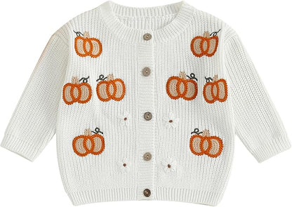 Baby Girl Cardigan Sweater Long Sleeve Button Up Knit Sweatshirt Jacket Toddler Baby Girl Fall Outfits