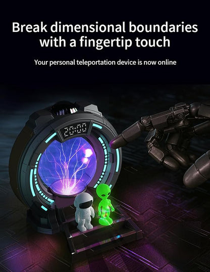 Northern Lights Projector Stargate Galaxy Night Light Plasma Globe Lamp with White Noise Sound Machine , Bluetooth Music, Time Alarm Clock, Kids Room Decor, Gift for Christmas Birthday Valentine's Day