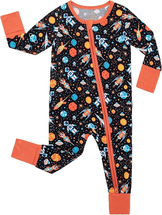 Baby Zippered Rompers Newborn Pajamas Sleepers Long Sleeve Jumpsuits Infant Zipper Romper-Viscose from Bamboo