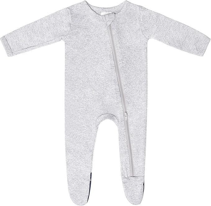 Baby Zipper Footies Pajamas, One-Piece Zip Front Jumpsuit for Boys Girls, Newborn to 24 Months