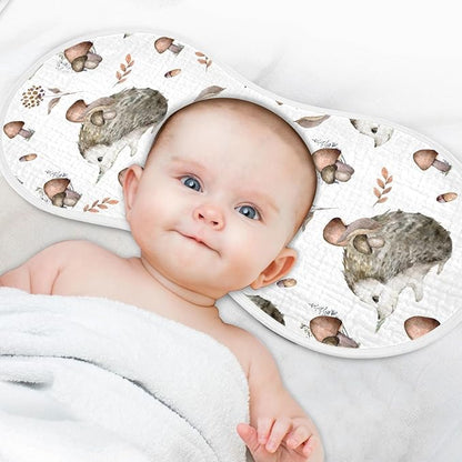 vvfelixl Mashrooms Hedgehog Burp Cloths for Baby Boy Girls Baby Washcloths Burp Rags 1 Pack