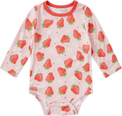pureborn Baby Girls Boys Bodysuit Super Soft Cotton Romper 0-24 Months