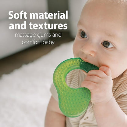 Dr. Brown's AquaCool Water-Filled Teether, Cooling Baby Teether Toy for Sore Gums, Avocado Toast Shapes, BPA Free, 3m+, 2-Pack