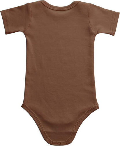 Baby Onsies 100% Cotton Short Sleeve Baby Bodysuits Solid Color Infant Bodysuits for Newborn Baby 3-Pack