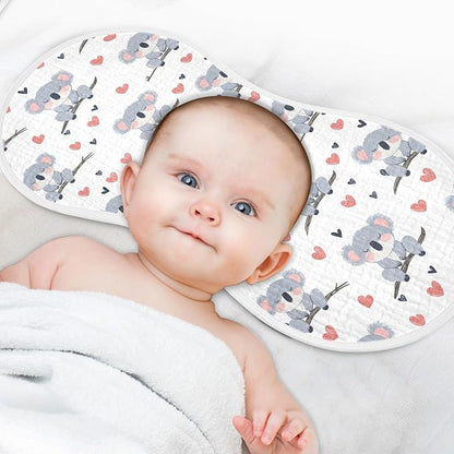 vvfelixl Cute Koala Bear on Trunk Burp Cloths for Baby Boy Girls Baby Washcloths Burp Rags 1 Pack