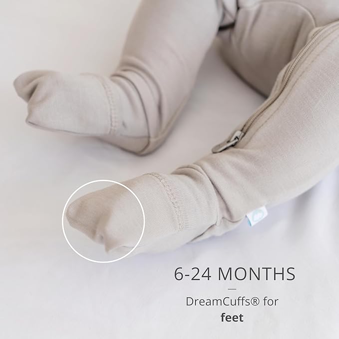 Dreamland Baby Bamboo Viscose Baby Pajamas (0-9 months). Ultra Soft Viscose Sleepers with 2-Way Zipper, Mitten & Foot Cuffs