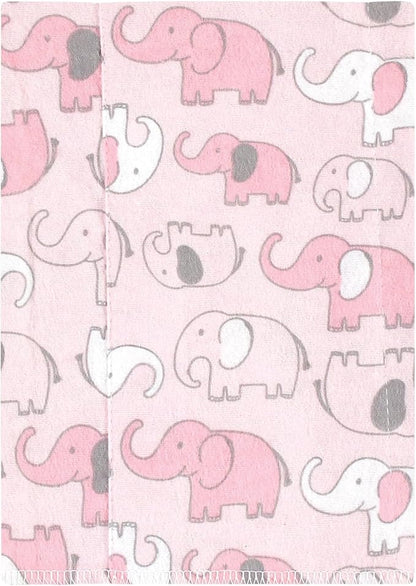 Luvable Friends Hudson Baby Flannel Burp Cloths 7pk, Pink Elephant Parade