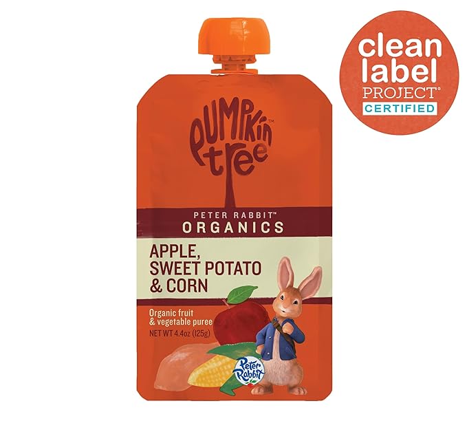 Pumpkin Tree Peter Rabbit Organics, Apple, Sweet Potato, and Corn, 4.4 Ounce (Pack of 10)