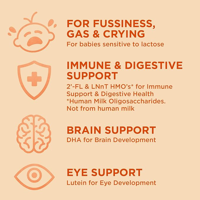 Amazon Brand - Mama Bear Sensitivity Premium Infant Formula Powder with Iron, Dual HMOs for Immune Support, Non-GMO, for Fussiness and Gas from Lactose Sensitivity, 33.2 Ounce (Pack of 1)