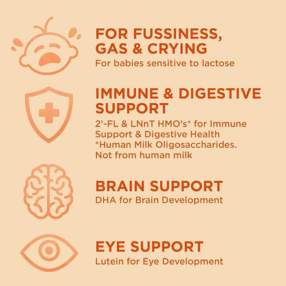 Amazon Brand - Mama Bear Sensitivity Premium Infant Formula Powder with Iron, Dual HMOs for Immune Support, Non-GMO, for Fussiness and Gas from Lactose Sensitivity, 33.2 Ounce (Pack of 1)