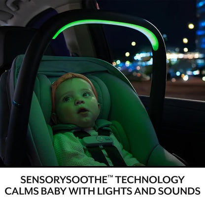 Evenflo Revolve180 LiteMax NXT Rotating Rear-Facing Lightweight Preemie and Infant Car Seat 3-30lbs. with SensorySoothe. Easy Install with Base (Agate Purple)