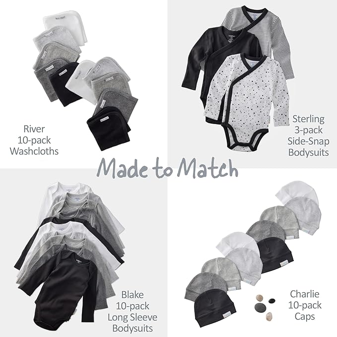 unisex-baby Avery 10-pack Short Sleeve Bodysuits 100% Organic Cotton for Baby Boys & Girls