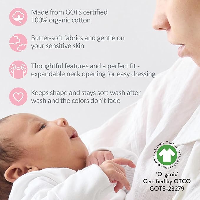 unisex-baby Blake 10-pack Long Sleeve Bodysuits 100% Organic Cotton Baby Boy & Girls