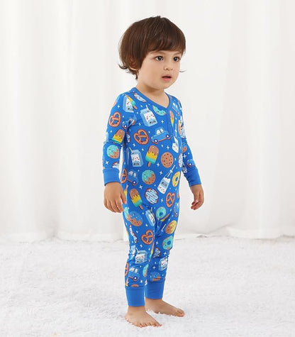 Baby Boys Girls Romper-Viscose Made from Bamboo, Long Sleeve Jumpsuits Soft Footless Rompers, Unisex