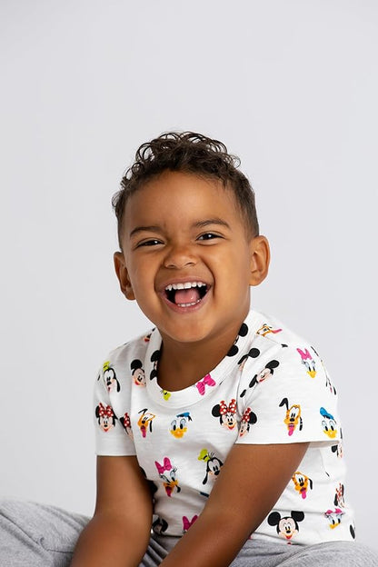 Monica + Andy Crewneck Tee, 100% Organic Cotton Clothes for Girls & Boys, Printed T-Shirt Sizes for Kids, Toddler & Baby