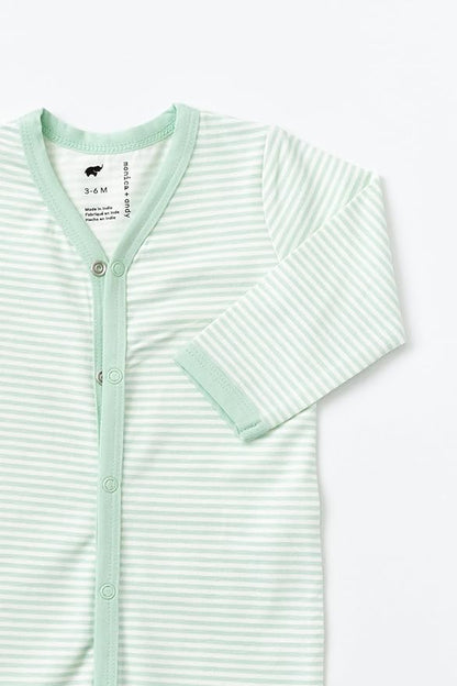 monica + andy On the Go Baby One Piece, 100% Organic Baby Clothes for Girls & Boys, Sizes For Preemie, Newborn, & Infant